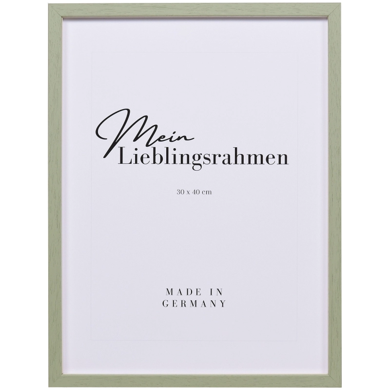 Bilderrahmen Holz Nele mit Abstandsleiste Grün 45x60 cm Normalglas