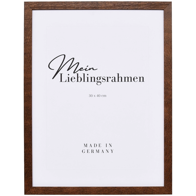 Bilderrahmen Holz Lara Nussbaum 40x60 cm Museumsglas Acryl UV 99%