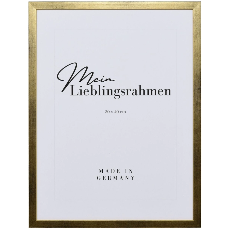 Bilderrahmen Holz Helena Gold 40x60 cm Kunstglas