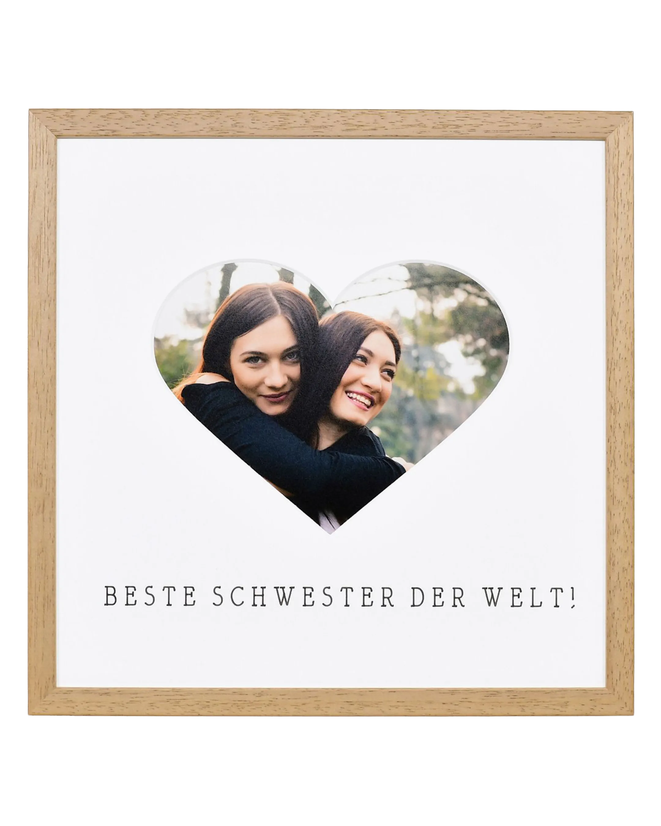 Bilderrahmen Herz "Schwester" 30x30cm