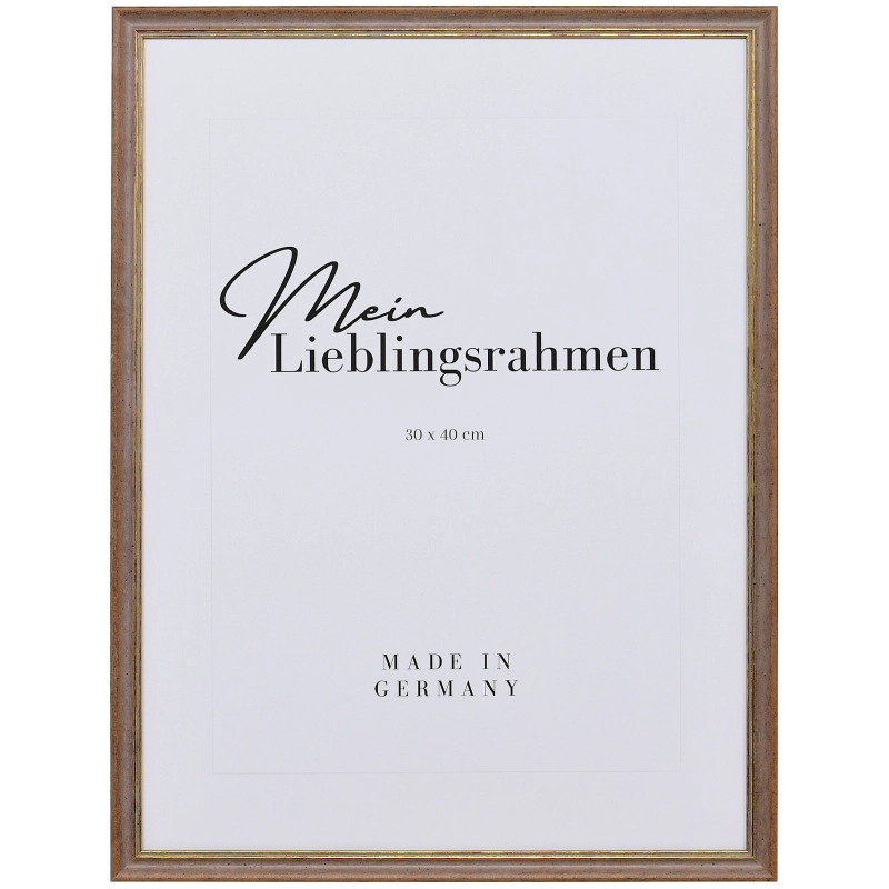 Vintage Bilderrahmen Holz Alma Braun 40x50 cm Museumsglas UV 70%