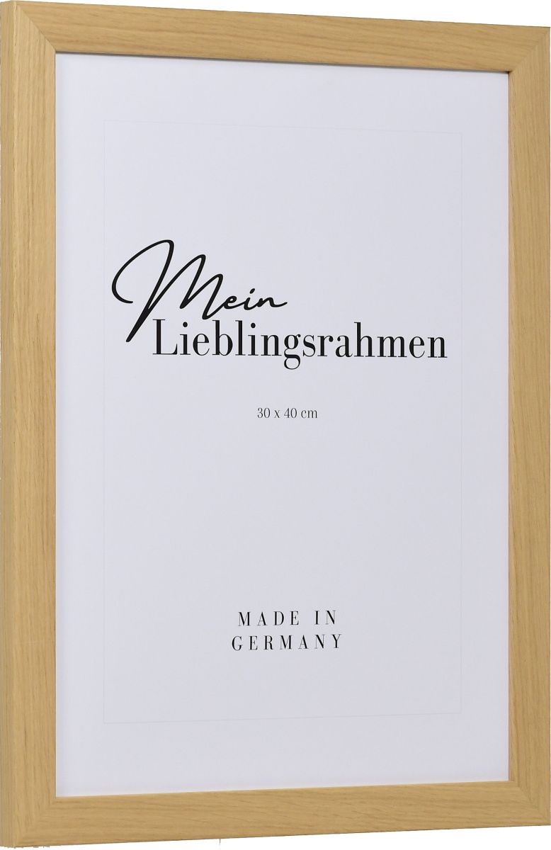 Seitenansicht eines Holzrahmens Eiche natur