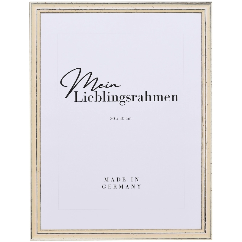 Vintage Bilderrahmen Holz Luise Weiß 40x50 cm Leerrahmen (ohne Glas / Rückwand)