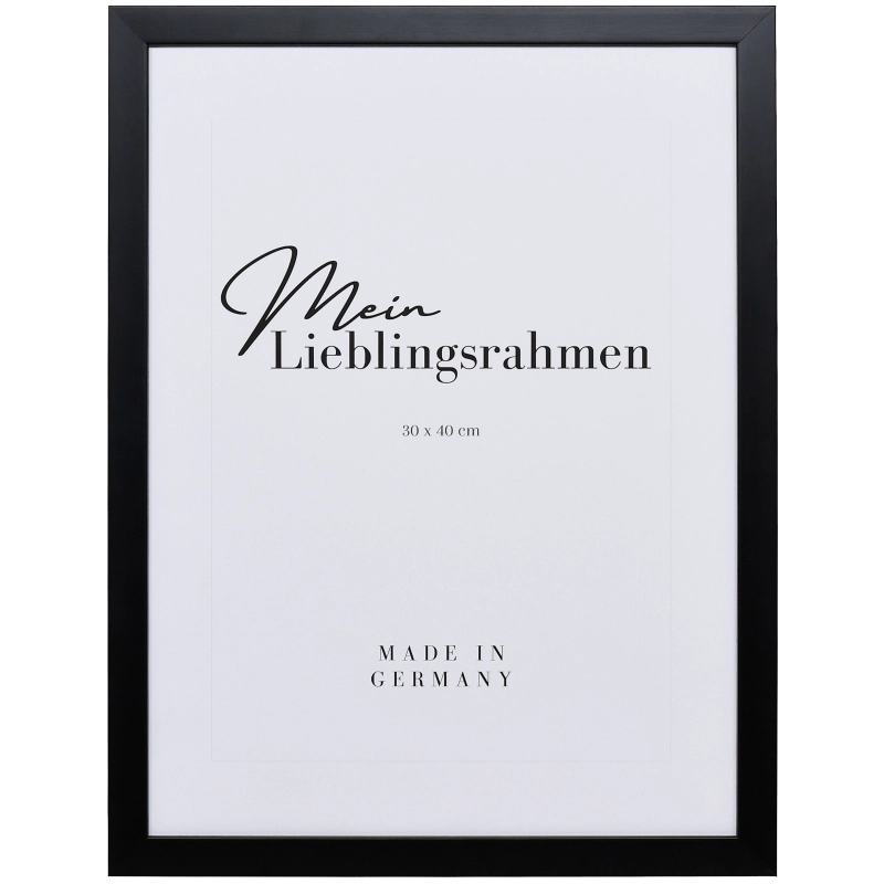 Bilderrahmen Holz Paula Schwarz 40x60 cm Museumsglas Acryl UV 99%